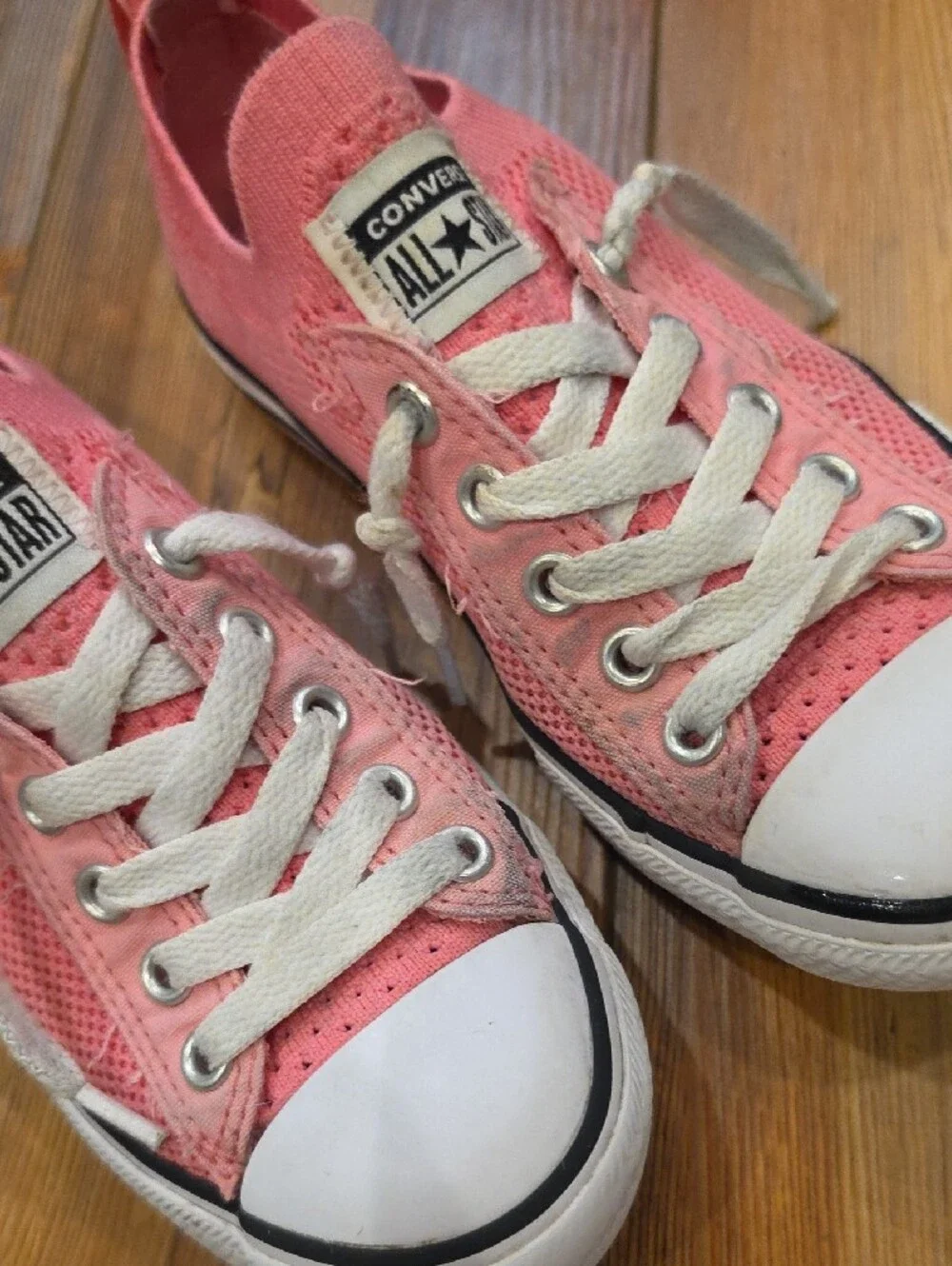 Converse kids Pink Knit Low-Top Sneakers